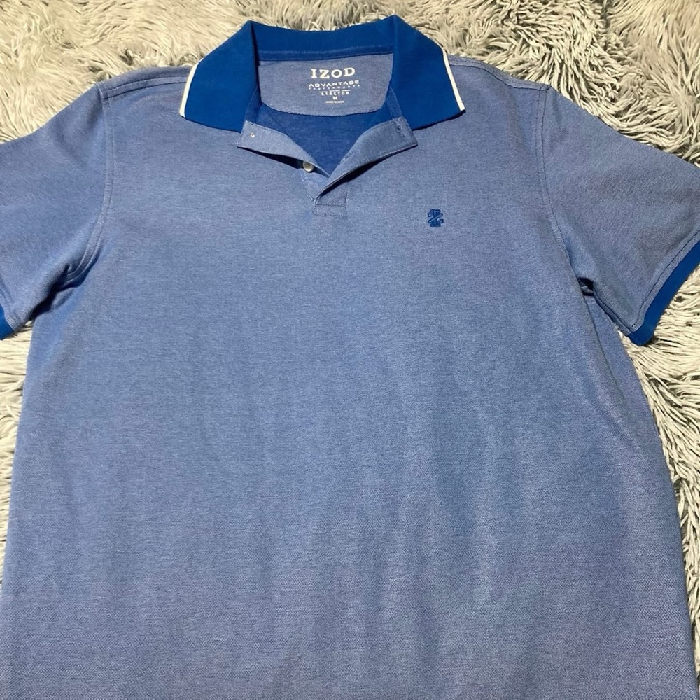 Izod Men's Polo Shirt in Classic Blue size M